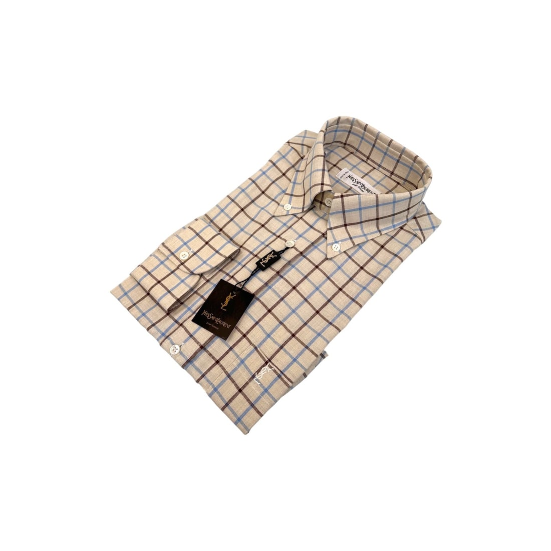 YVES SAINT LAURENT VINTAGE COTTON SHIRT UNISEX SHIRT (1 of 7)
