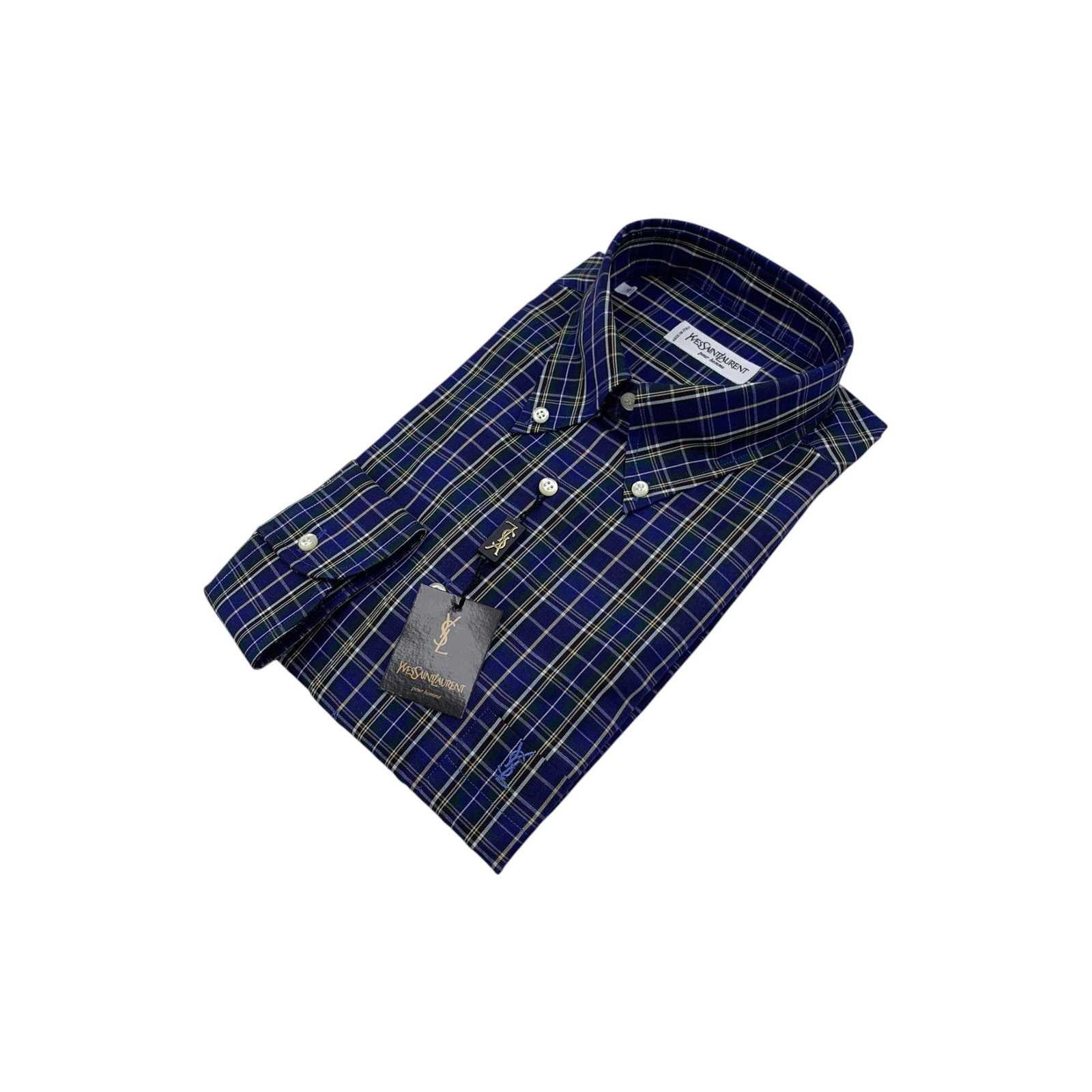 YVES SAINT LAURENT VINTAGE COTTON SHIRT UNISEX SHIRT (1 of 7)