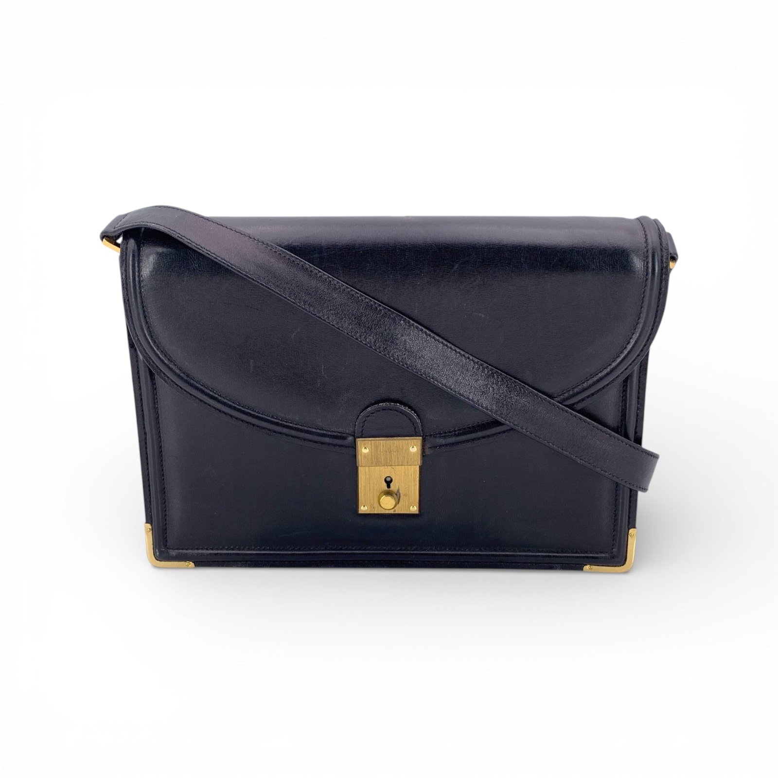 GUCCI VINTAGE LEATHER SHOULDER BAG (1 of 7)