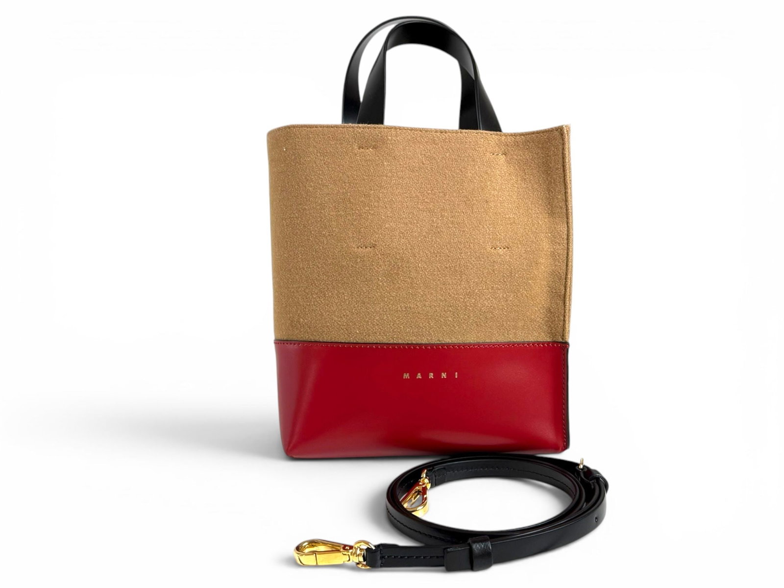 Marni Museo Wool & Leather Handbag, Elegant Top Handle and Crossbody Bag (1 of 8)