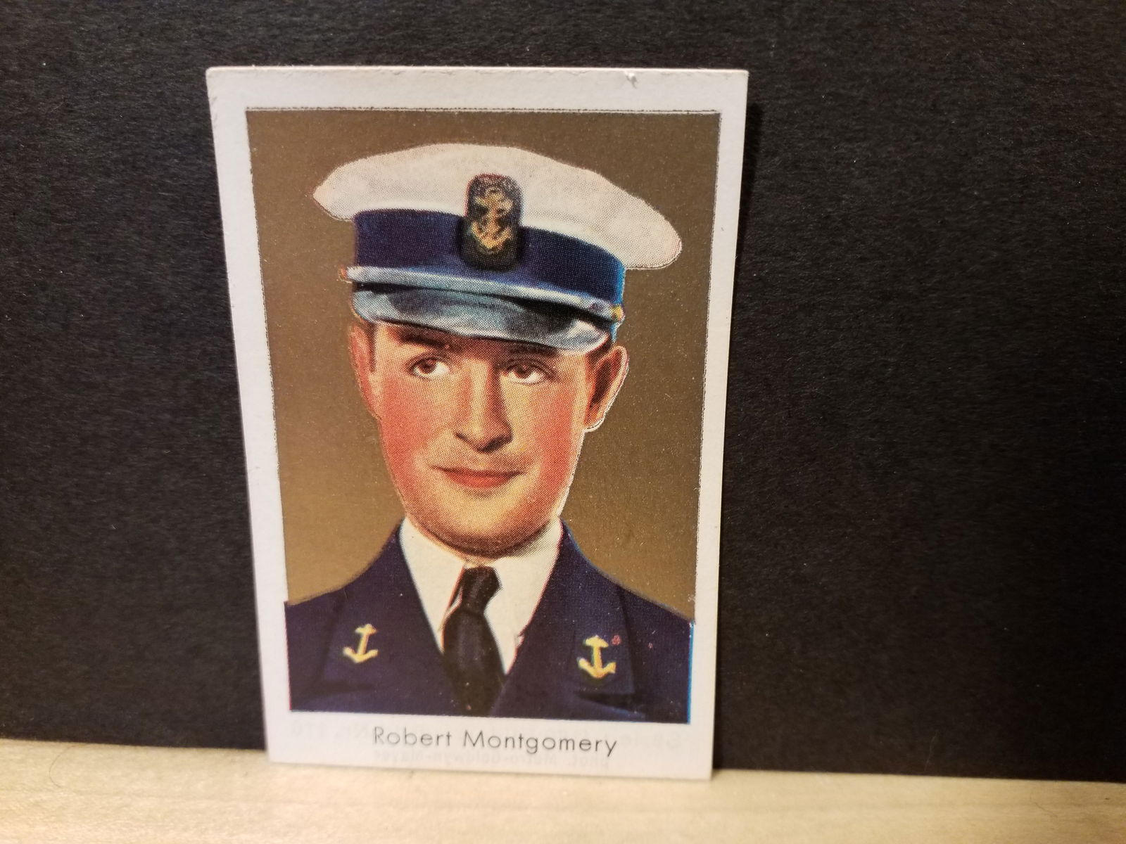 Original Tobacco Card 1934 Robert Montgomery Goldfilm Cinema Stars: Original Tobacco cards, 1934 GoldFilm Bulgaria Sport Backs , Series 1, , Chromolithographic Cigarette card, early famous Silent Movie Stars and golden age movie stars of the early screen and stage. Ti