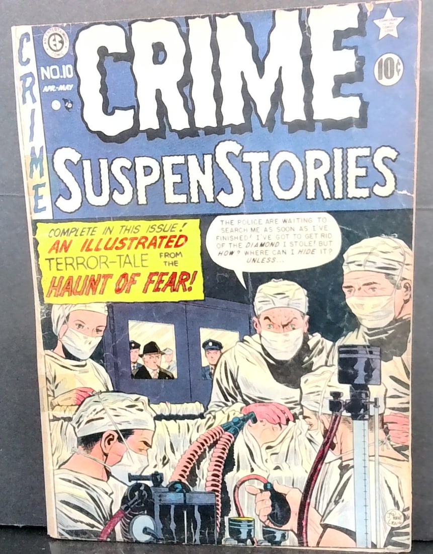 Crime SuspenStories #10 comic book 10 cent cover (1 of 4)