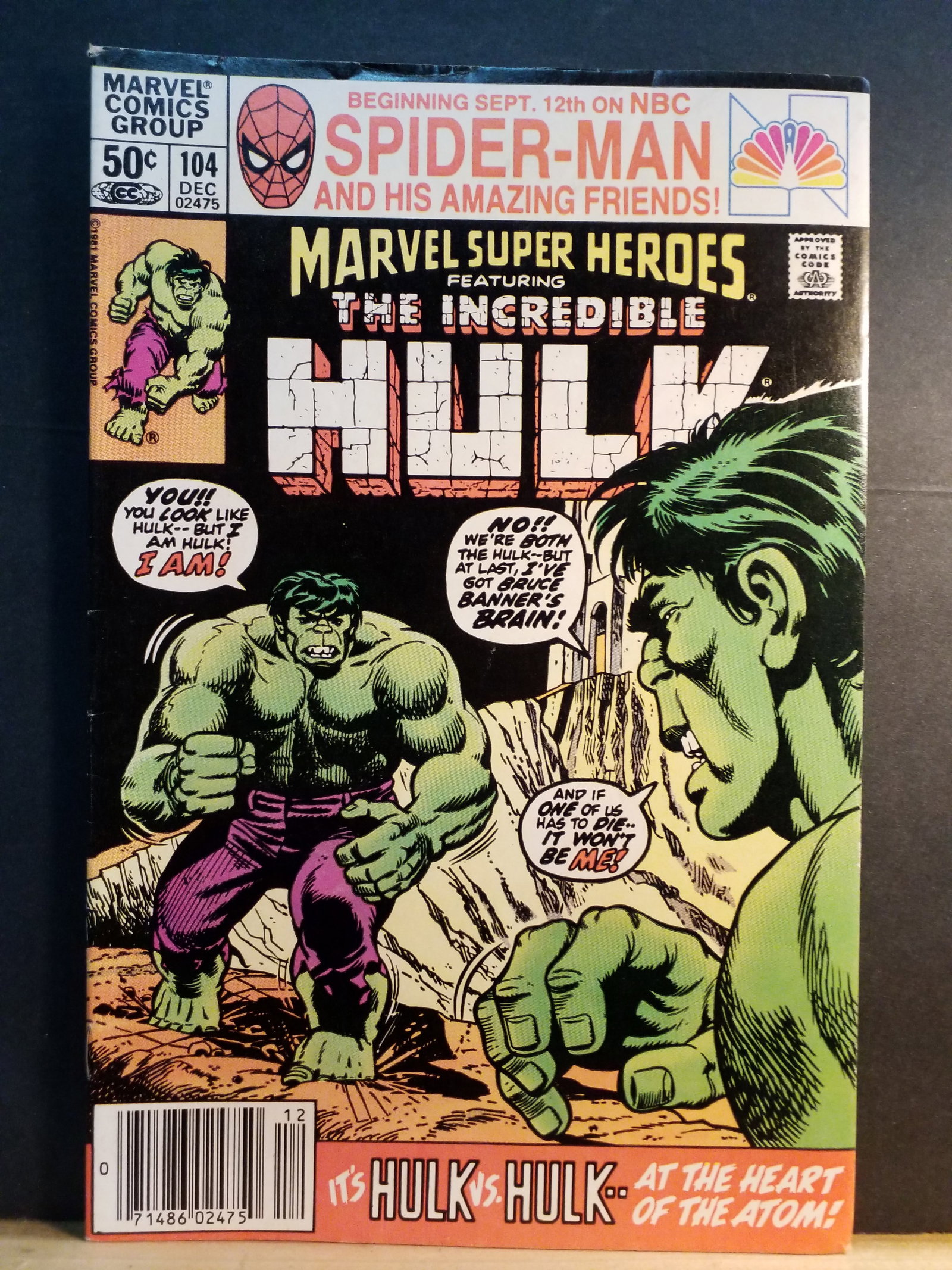 Marvel Super heroes The Incredible Hulk #104 Marvel Comic book Vg-Vg+ (1 of 4)