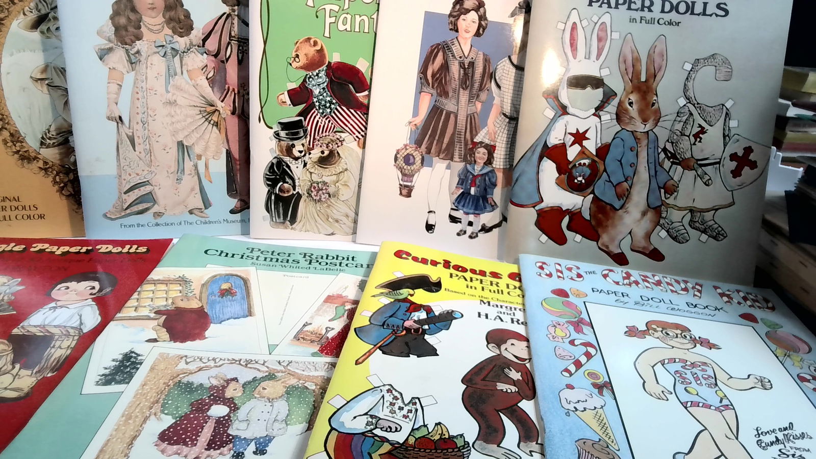 10 Paper Doll New Books Curious George , Raphael Tuck etc. A Fabulous Lot (1 of 9)