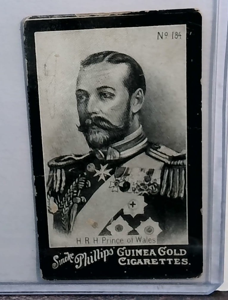 Phillips Cigarette Real Photo Card Late 19th Prince of Wales (1 of 2)