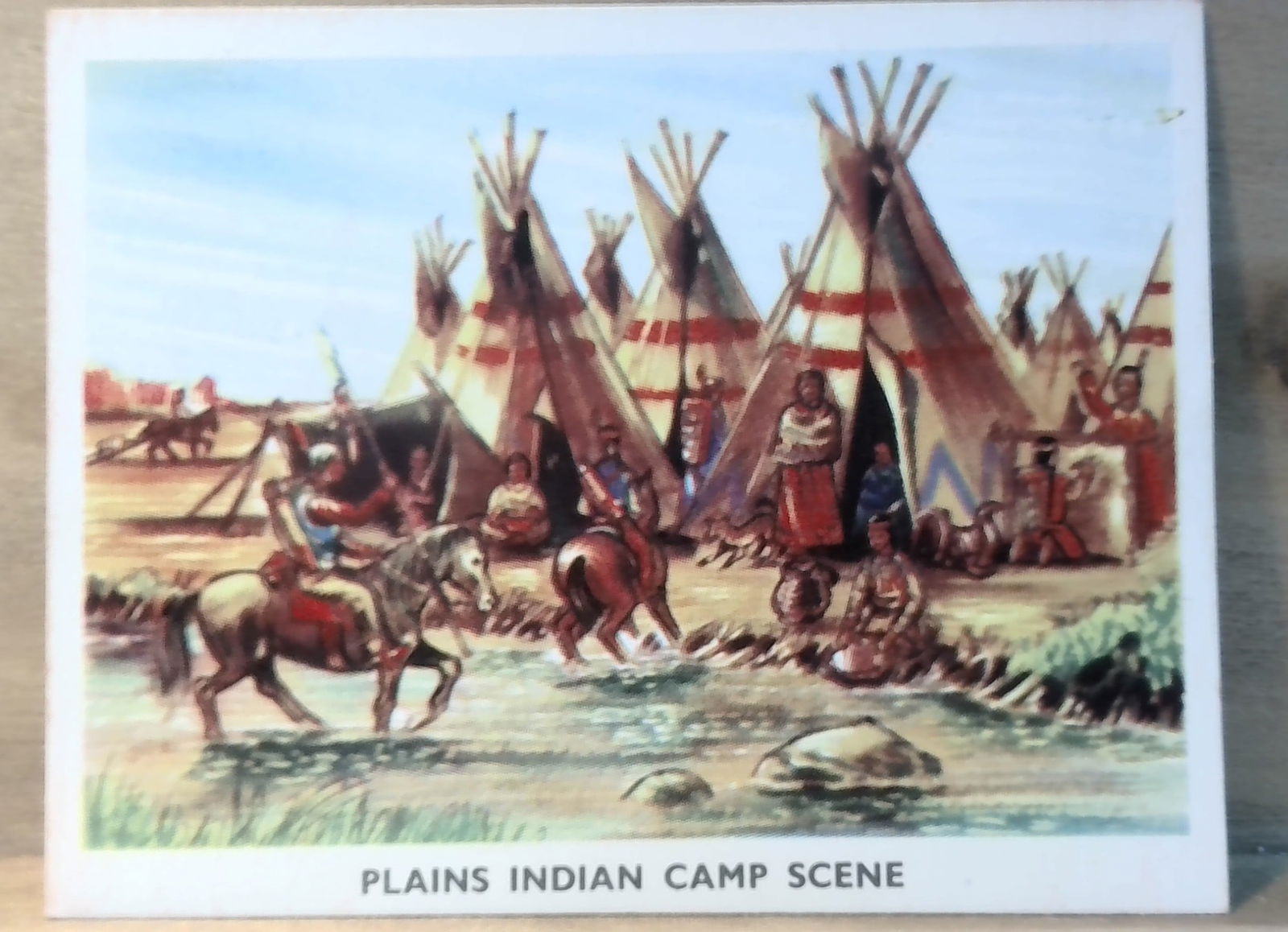 1959 The Western Story A Plains Indian Camp Scene Weetabix card (1 of 2)