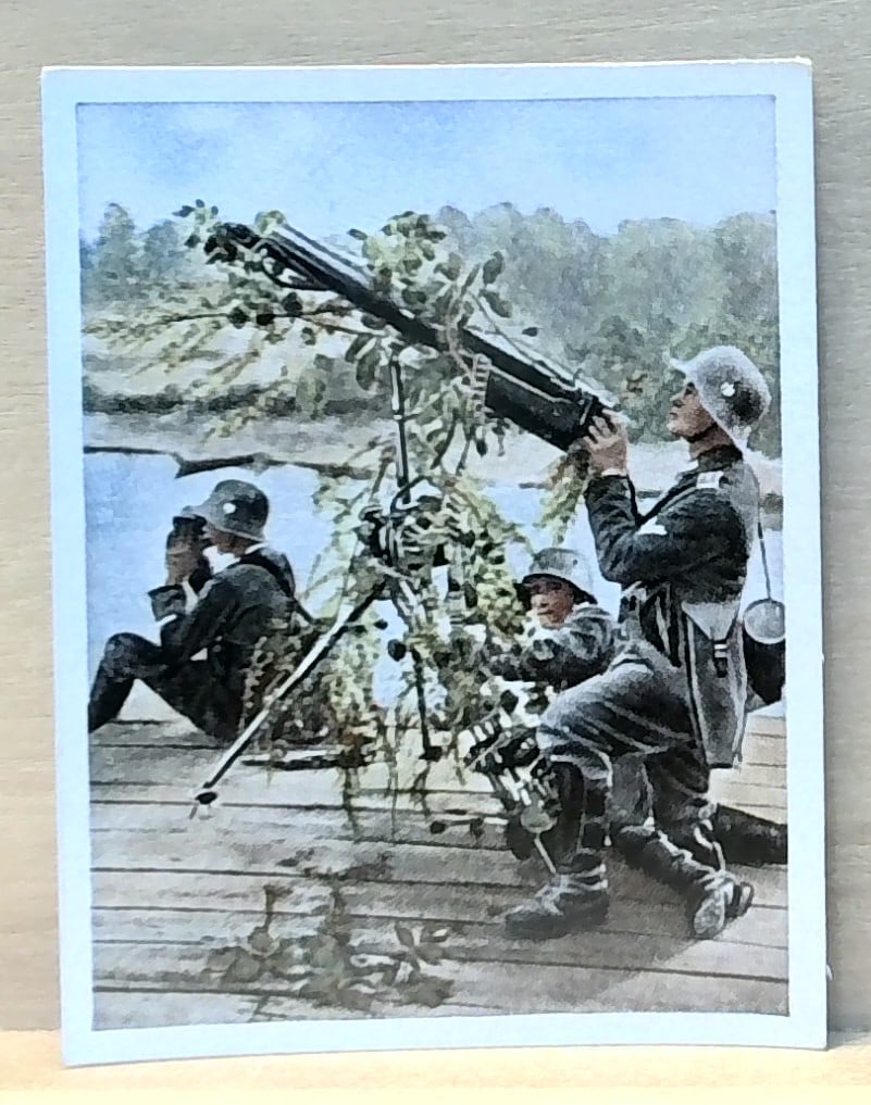 1930s Jasmatzi Ramses The German Wehrmacht #58 German Cigarette Card: A nice Original collectible Trade card, ad to your collection, grade it or start your card collections here with us! Many Tobacco , tea and trade cards being listed daily in this current auction. We g