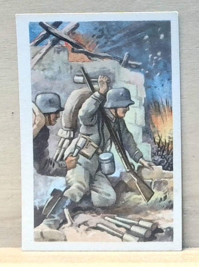 1930s Defense and weapons then and now #57 German Cigarette Card: A nice Original collectible Trade card, ad to your collection, grade it or start your card collections here with us! Many Tobacco , tea and trade cards being listed daily in this current auction. We g