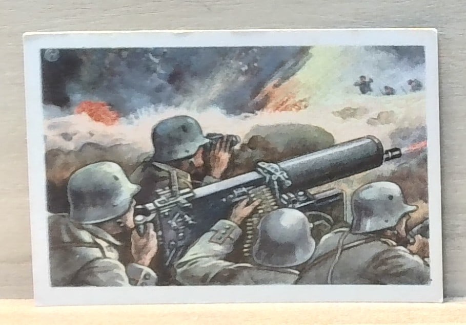 1930s German Tobacco Card Defense and weapons then and now VG-EX (1 of 2)