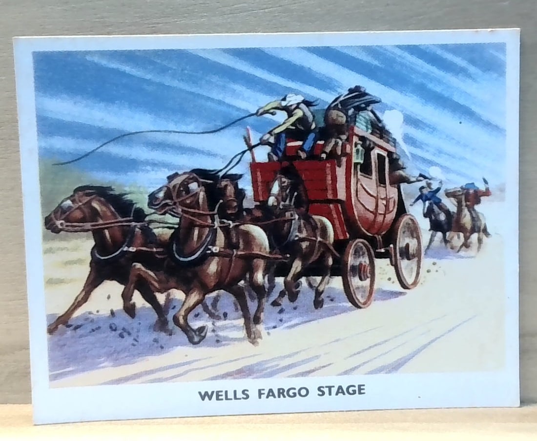 1959 Weetabix Cereal card Wells Fargo Stage: A nice Original collectible Trade card, ad to your collection, grade it or start your card collections here with us! Many Tobacco , tea and trade cards being listed daily in this current auction. We g
