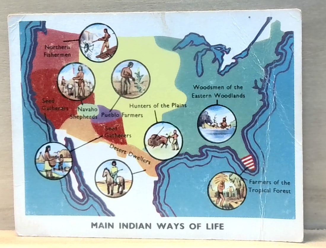 1959 Weetabix Cereal card #1 Main American Indian Ways of Life: A nice Original collectible Trade card, ad to your collection, grade it or start your card collections here with us! Many Tobacco , tea and trade cards being listed daily in this current auction. We g