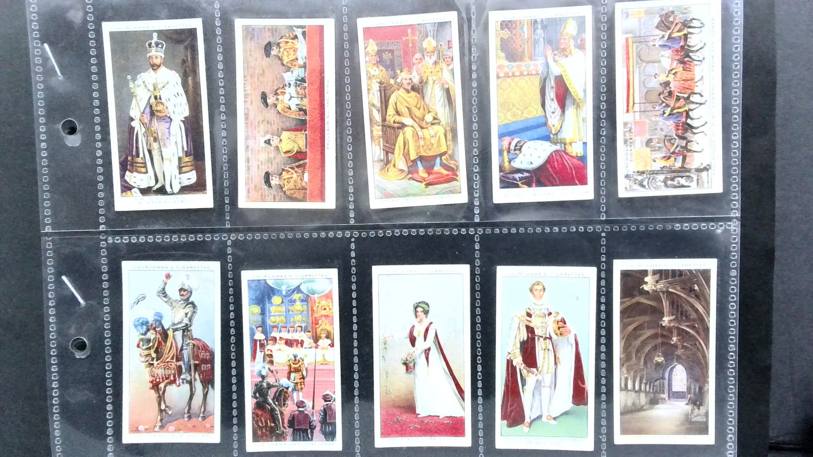 Tobacco cards set 1938 Kings Coronation by Churchman "a" series (1 of 5)