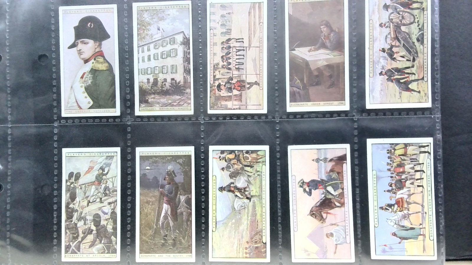 Tobacco cards set 1916 Napoleon "A" Series 25 cards: Complete Original Tobacco cards set well preserved in tobacco cards top load protector plastic sheet sleeves. Items being added daily to our current auction. Please continue to check back for more gre