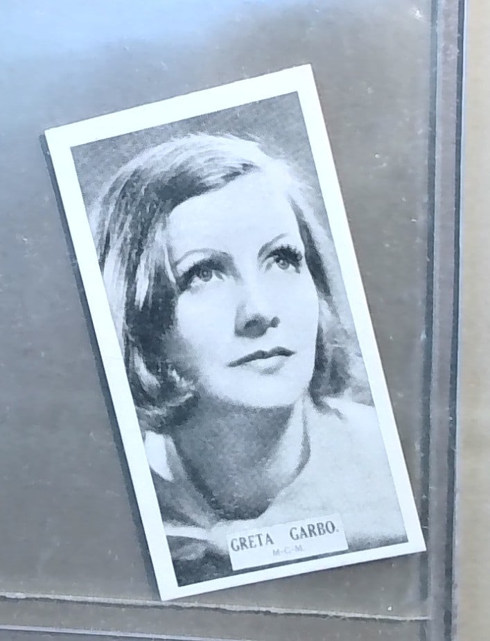 1930s Ram Cigarette card Greta Garbo VG+: in excellent condition, ready to grade, in top loader. Items being added daily