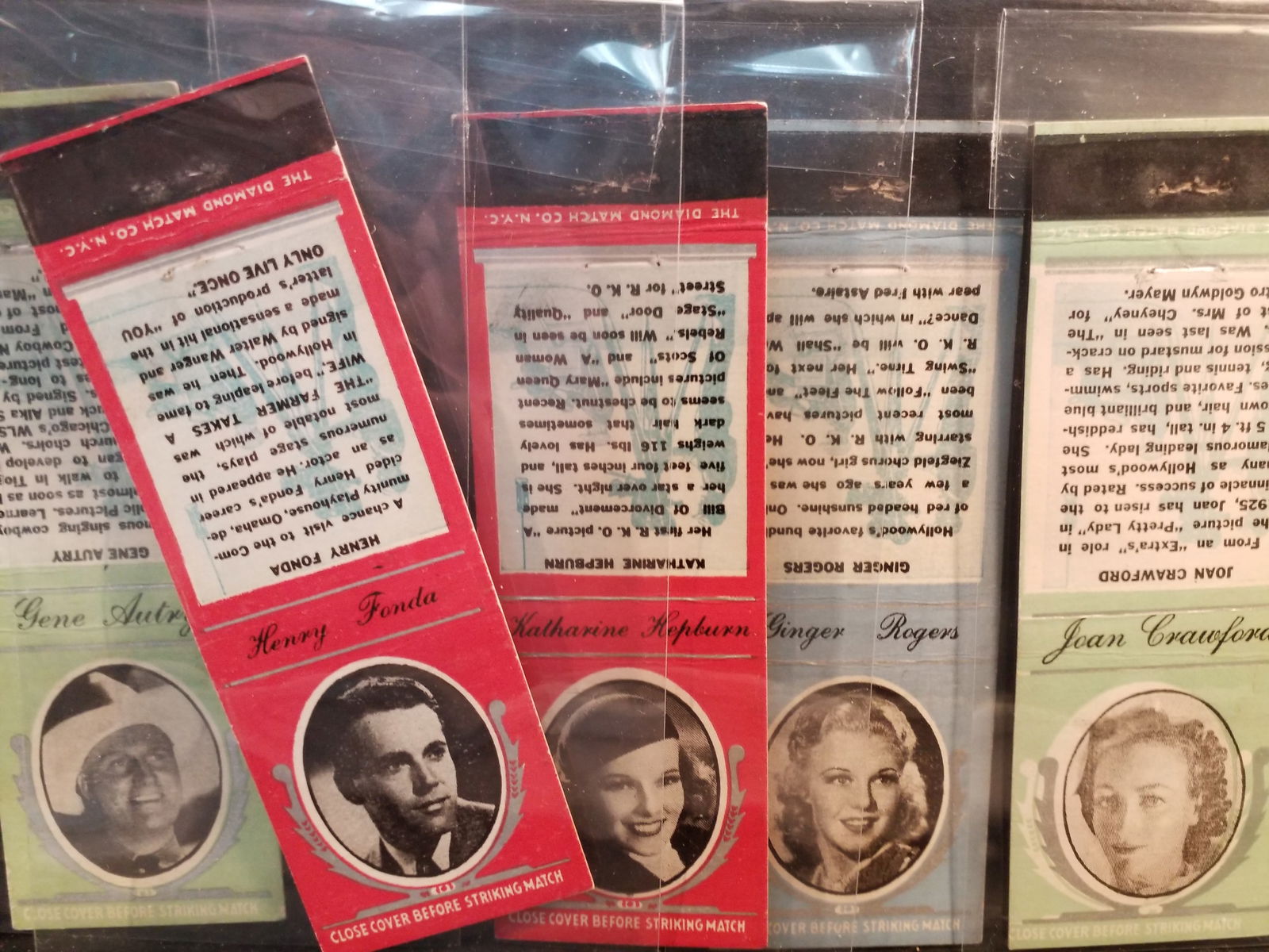 Collection of 5 Golden Age Movie Stars Antique Matchbooks (1 of 8)