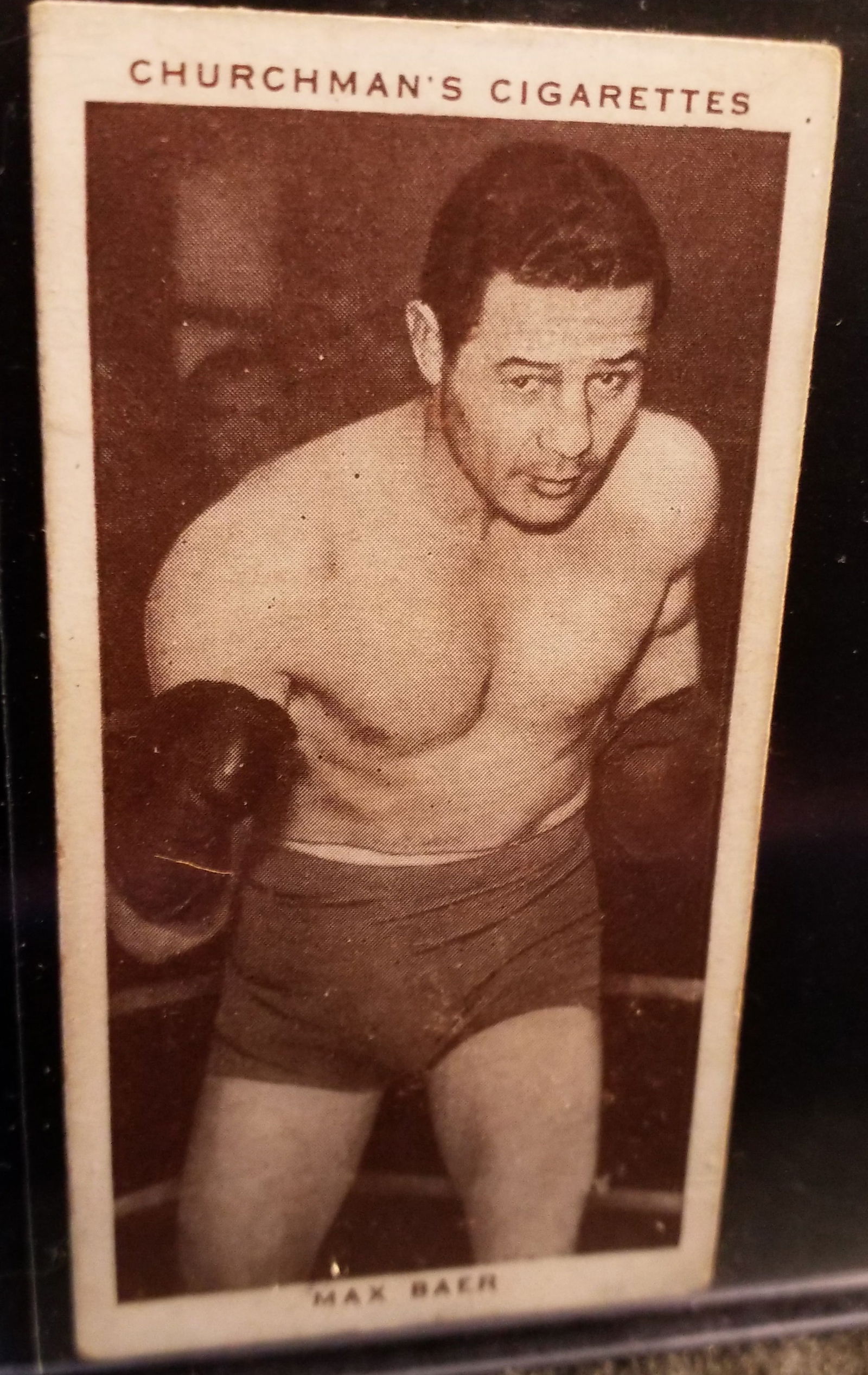 1938 Churchman Tobacco Boxing Personalities Max Baer #3 (1 of 2)