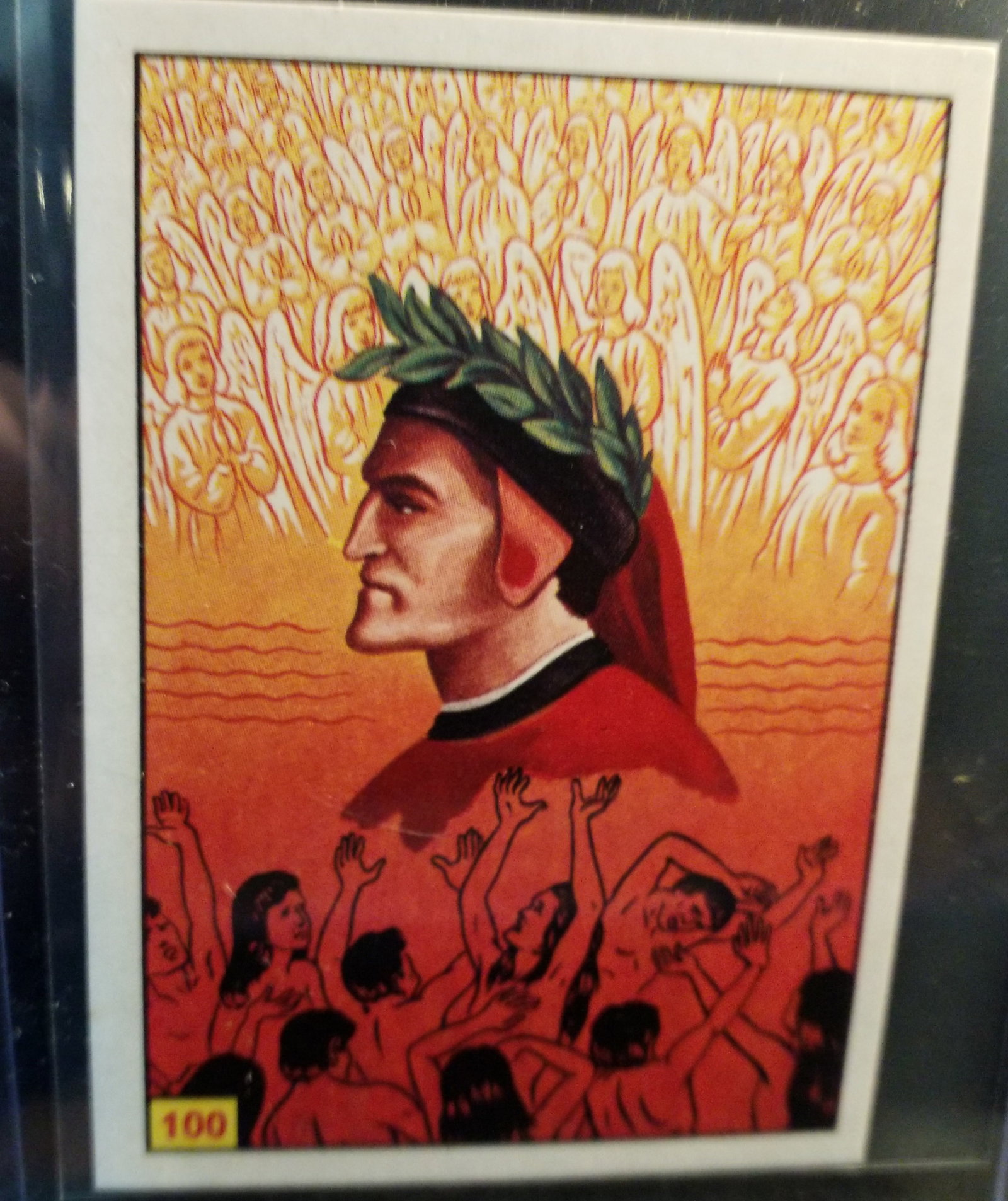 1930s Illustrious Men Italian Panini Card Dante Alighieri: Scarce , Original Card, in top loader, VG-VG+- Grade it! A Card Worth Grading, Antiquarian Legacy Galleries- One of the World's foremost Sellers of World Tobacco cards, 1,000,000s Sold! Many Tobacco ,
