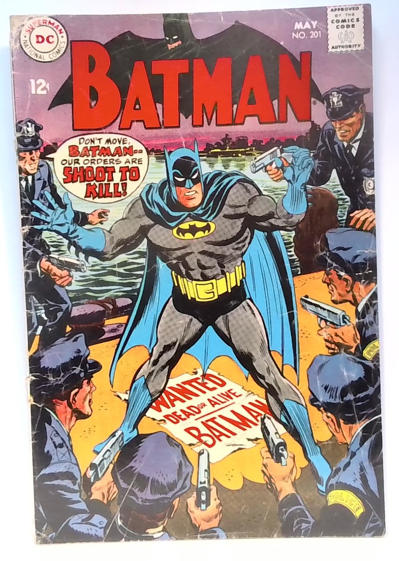 Batman 201 1968 DC Comics Penguin Cat-Woman Joker Mad-Hatter silver age VG-VG+ (1 of 7)