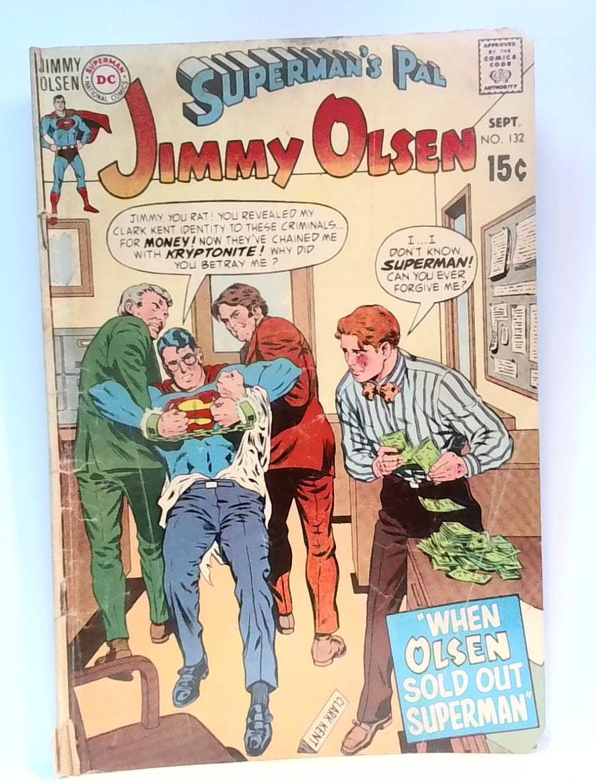Superman's Pal Jimmy Olsen #132 DC 1970 When Olsen Sold Out Superman VG-VG+ (1 of 5)