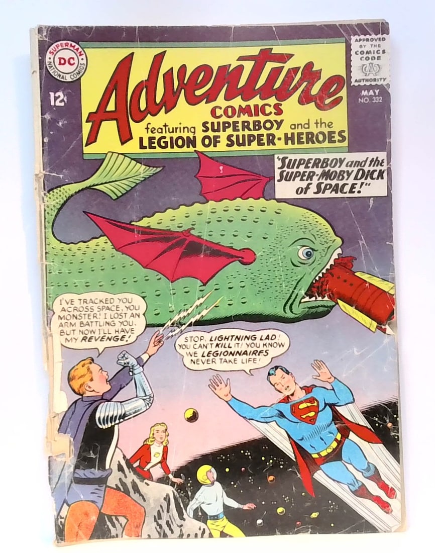 DC Adventure Comics Superboy Issue #332 The Super-Moby Dick of Space! VG-VG+ (1 of 5)