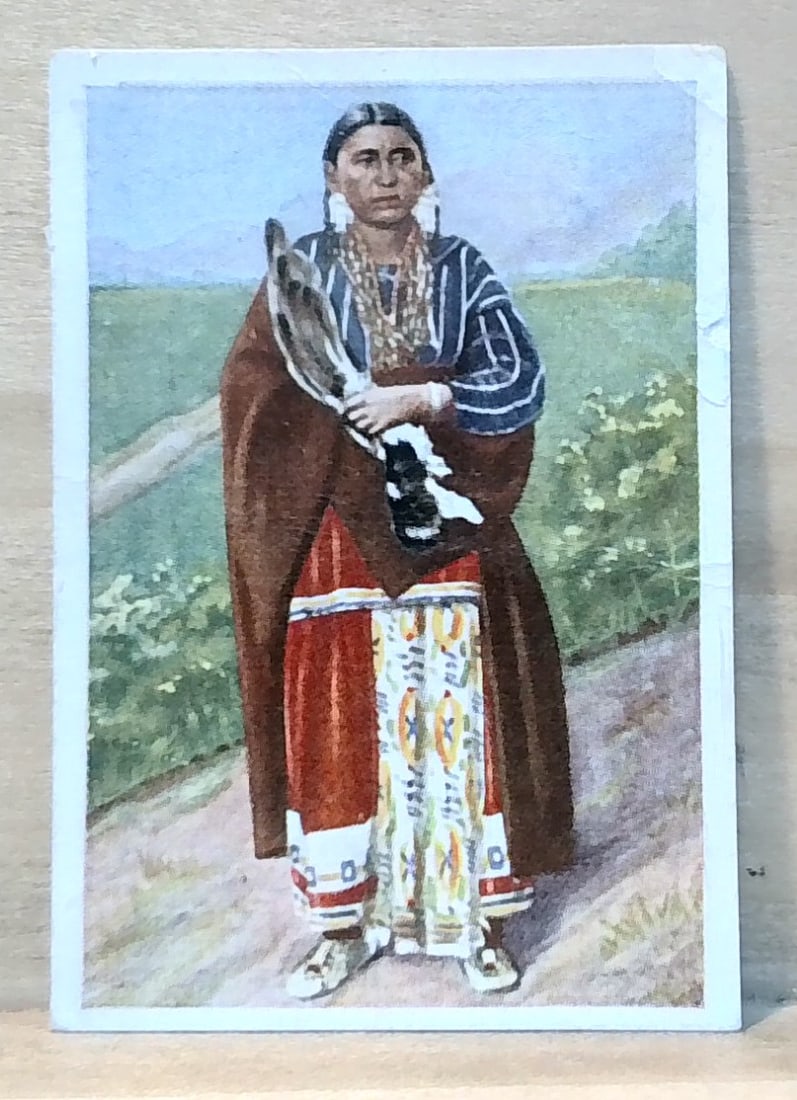 Manoli Images Natives of North America #2 Cigarette German Card 1920s (1 of 2)