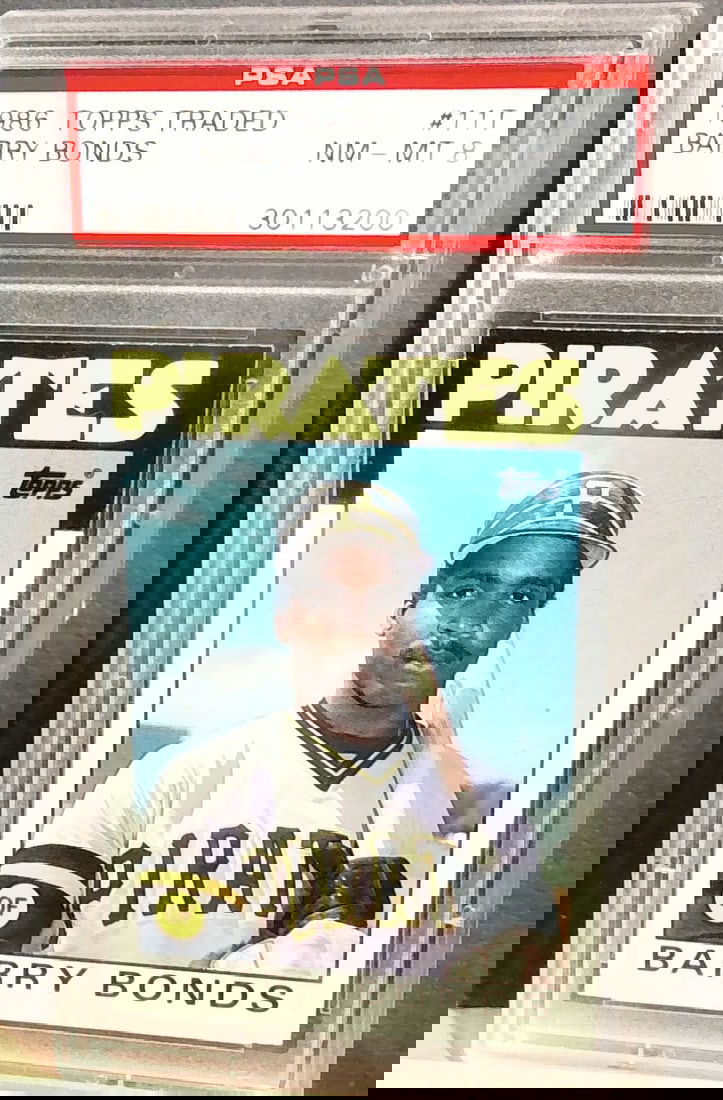 1986 TOPPS TRADED #11T BARRY BONDS ROOKIE RC PSA 8 (1 of 2)