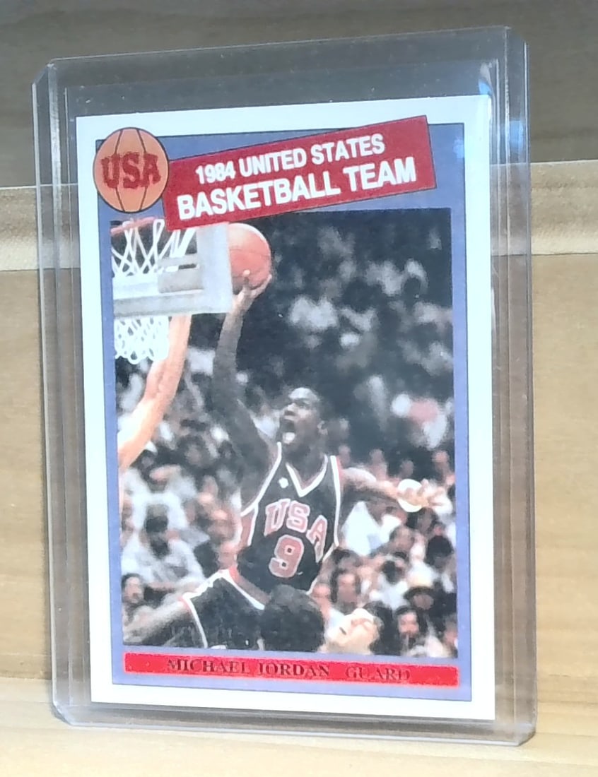 1984 Michael Jordan ROOKIE USA Olympic Team Chicago Bulls Basketball Card (1 of 2)