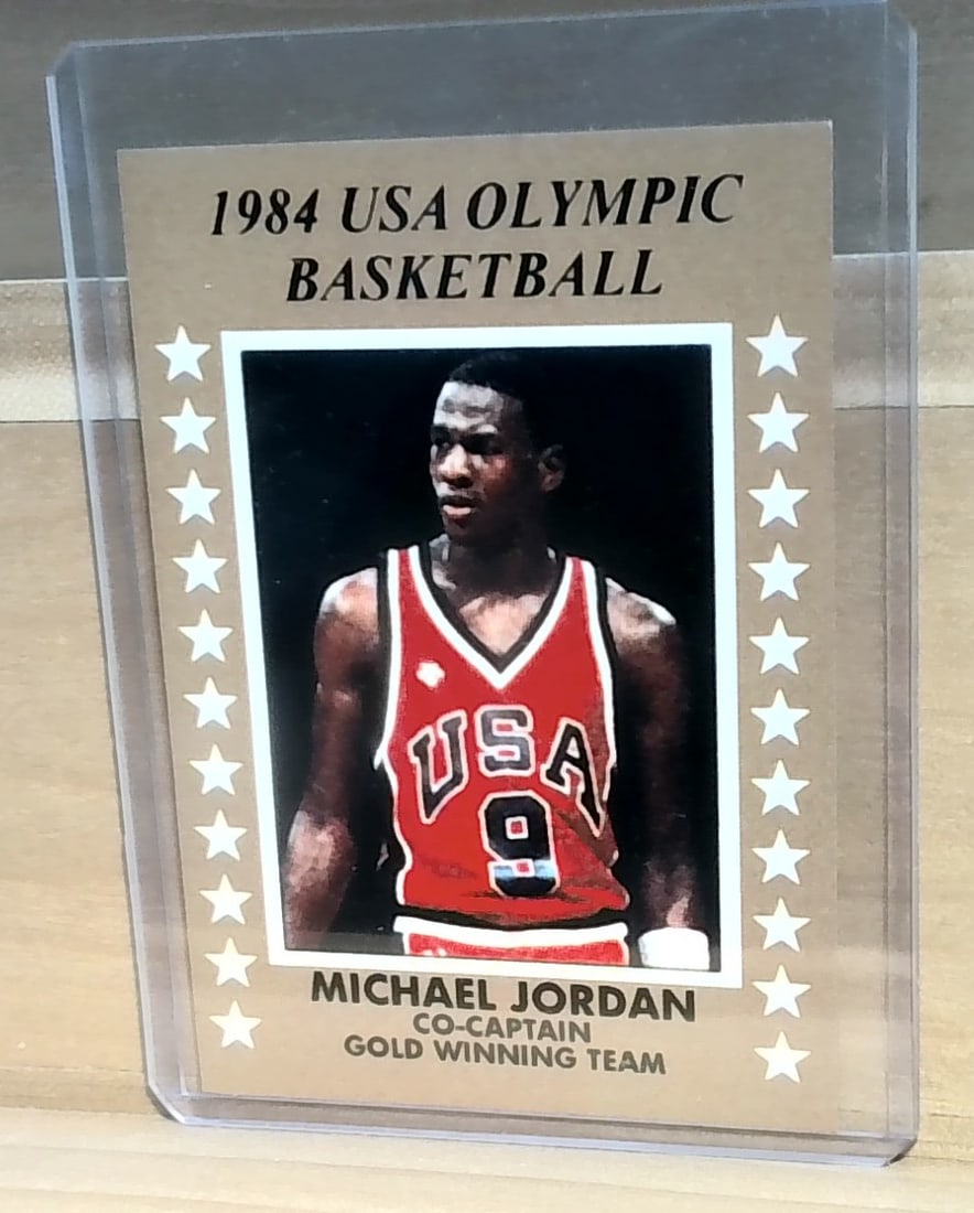 1984 Michael Jordan ROOKIE USA Olympic Team Chicago Bulls Basketball Card (1 of 2)