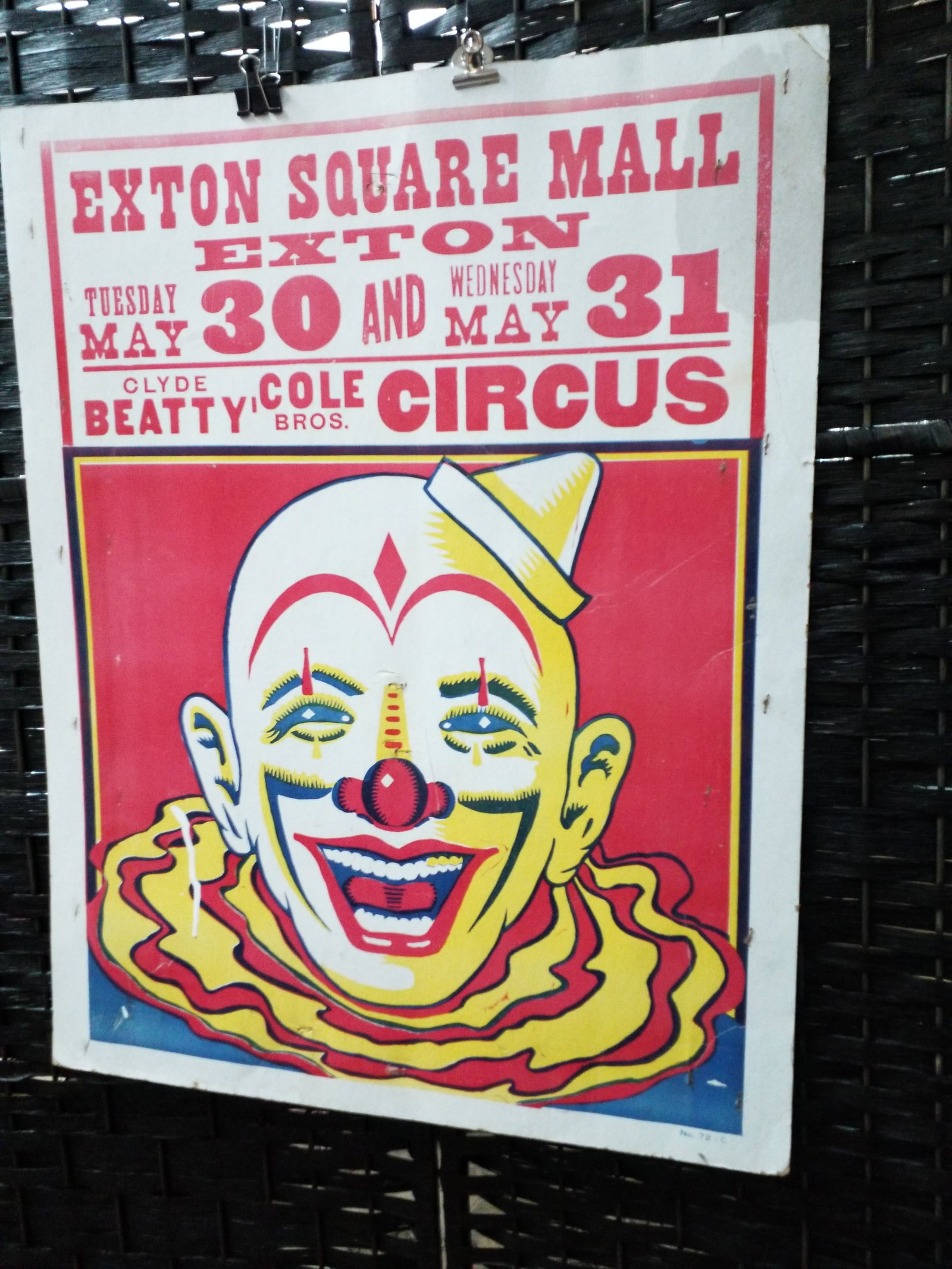 Vintage Original Circus Clyde Beatty Cole Bros. Circus Poster (1 of 1)