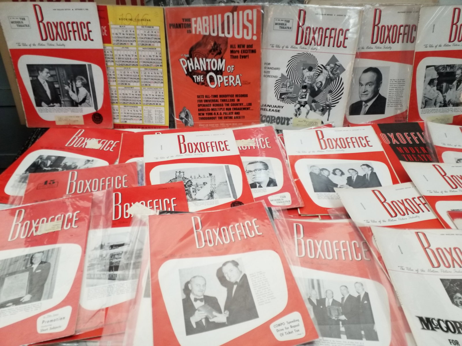 Vast Lot of Approx 90 or so Vintage Box Office Movie Magazines 1950s (1 of 9)