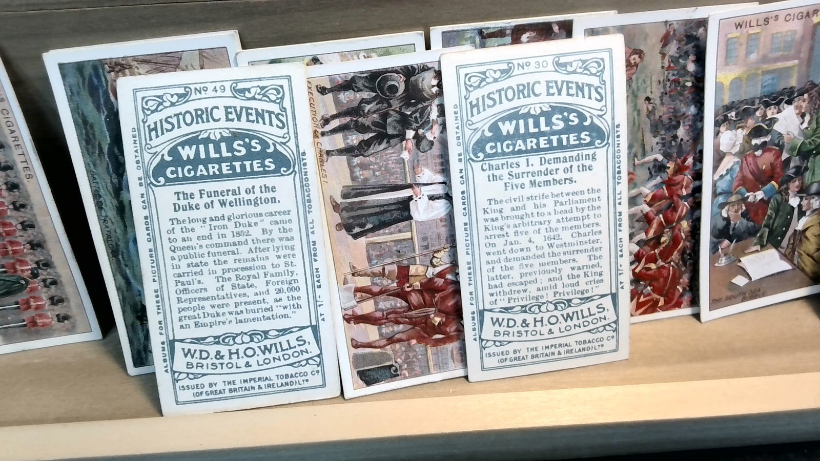 Early Tobacco cards Historic Events Part Set 1913 VG+ (1 of 4)