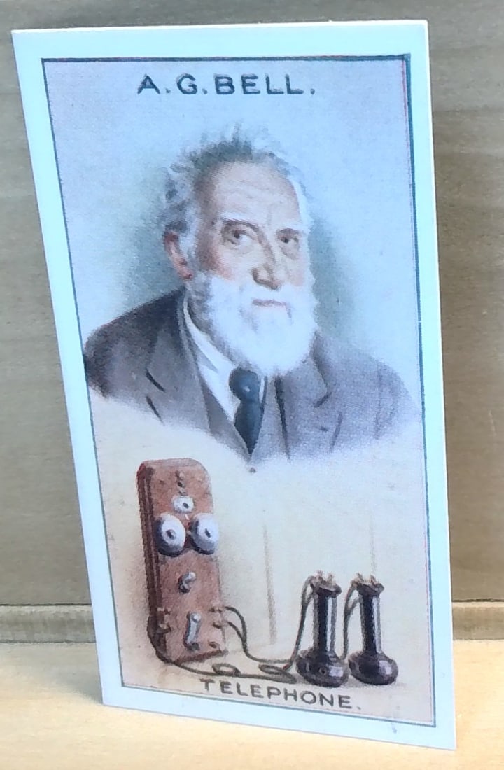 1929 Original Spinet House R J Hill Tobacco card Alexander G. Bell  VG+ (1 of 2)