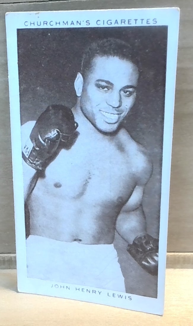 1938 Original Boxing Personalities Tobacco card John H. Lewis #21 VG-VG+: Part of the original 1938 Churchman Boxing Personalities Tobacco cards Series, , an unusual card great for grading ,or for collecting or reselling. Card comes in penny sleave and hard plastic top load