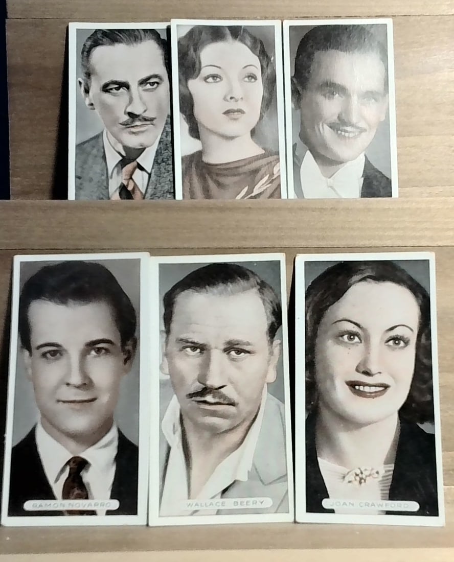 Nice Lot of 6 Famous Fillm Stars Ardath 1934 Tobacco cards Real photo (1 of 2)