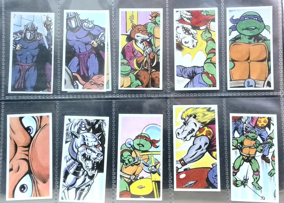 Original Tea Cards Brook Bonde Part Set Teenage Mutant Ninja Turtles lacks one card for set (1 of 3)