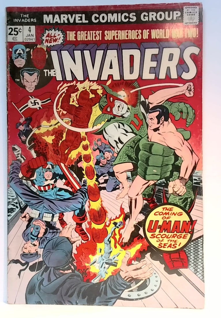 The Invaders #4 Marvel Comics Jack Kirby Cover VG-VG+ (1 of 6)