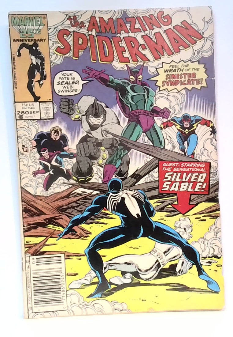 Amazing Spider-Man #280 News stand KEY 1st Sinister Syndicate Marvel 1986 VG-VG+ (1 of 5)