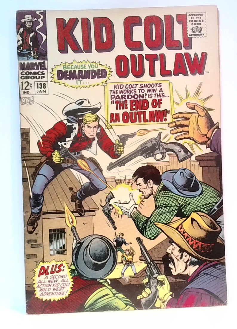 Kid Colt Outlaw # 138 Vol 1 1968 Gunfighters Marvel Western Vintage Comic Book Vg-VG+ (1 of 7)