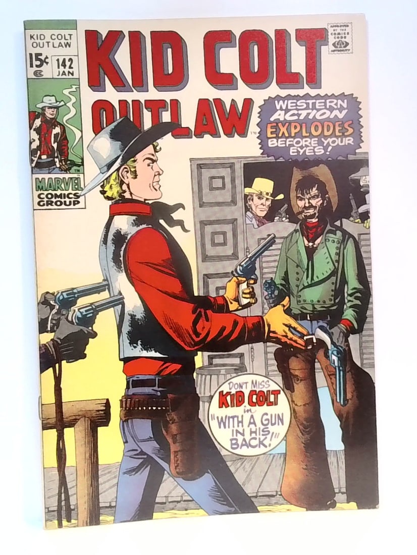Kid Colt Outlaw #142 VG-F Maneely Keller "Rustler" Western & Frontier Action (1 of 6)