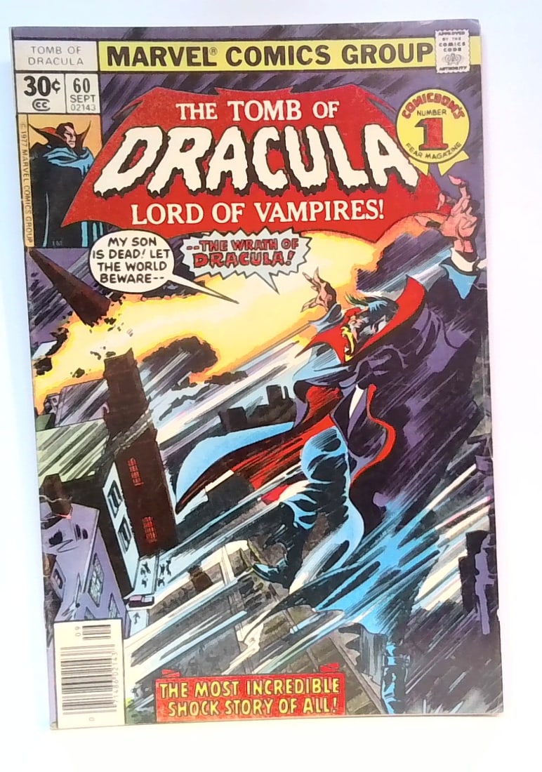 TOMB OF DRACULA #60 1977 "THE WRATH OF DRACULA" COMICS HORROR VG+ (1 of 7)
