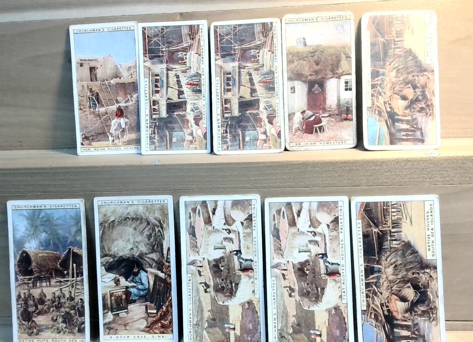 Original Tobacco cards 1926 Churchman Curious Dwellings 9 cards (1 of 2)