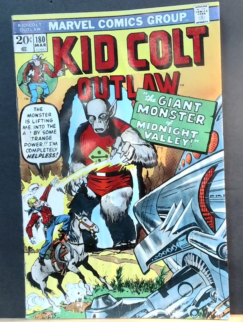 Marvel KID COLT OUTLAW No. 180 (1974) Giant Monster of Midnight Valley Sci fi Cover (1 of 7)