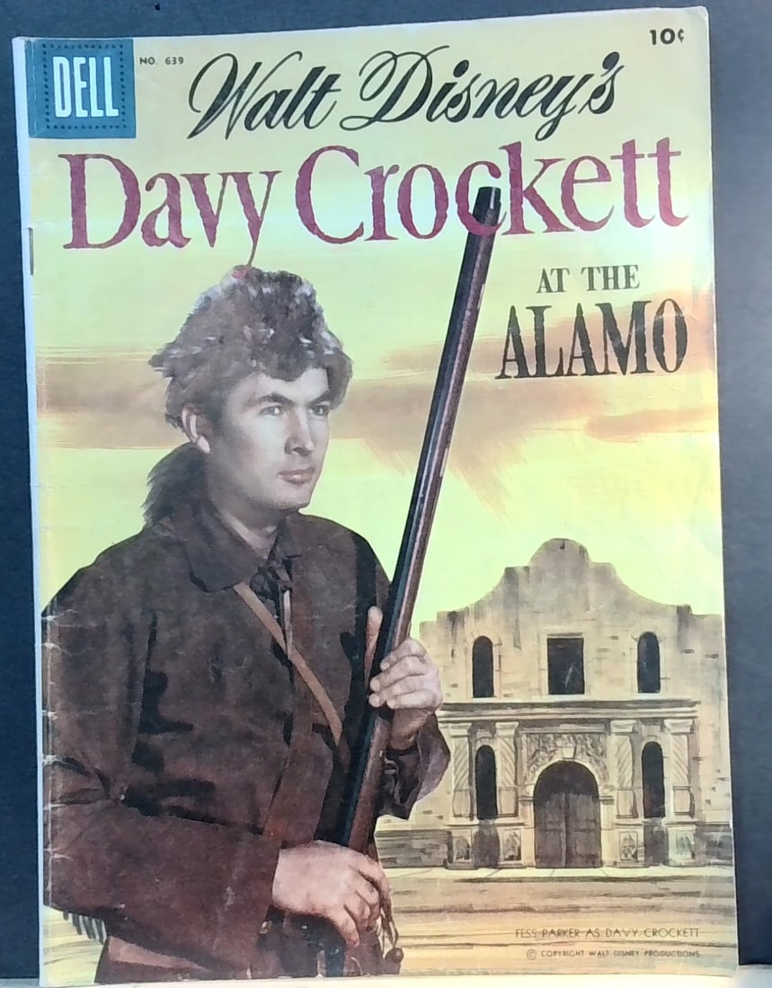 Dell Four Color #639 VG Davy Crockett at the Alamo Golden Age Comic: All comics bagged and boarded. G-VG+ Please note we are not comic book graders. Please inspect picture(s). Many other comic books being added daily to our sale.