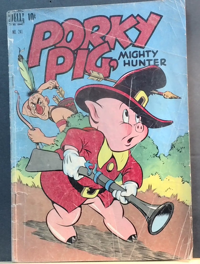 PORKY PIG FOUR COLOR 241 WARNER BUGS BUNNY CARTOON COMIC THANKSGIVING PILGRIM G-VG (1 of 10)