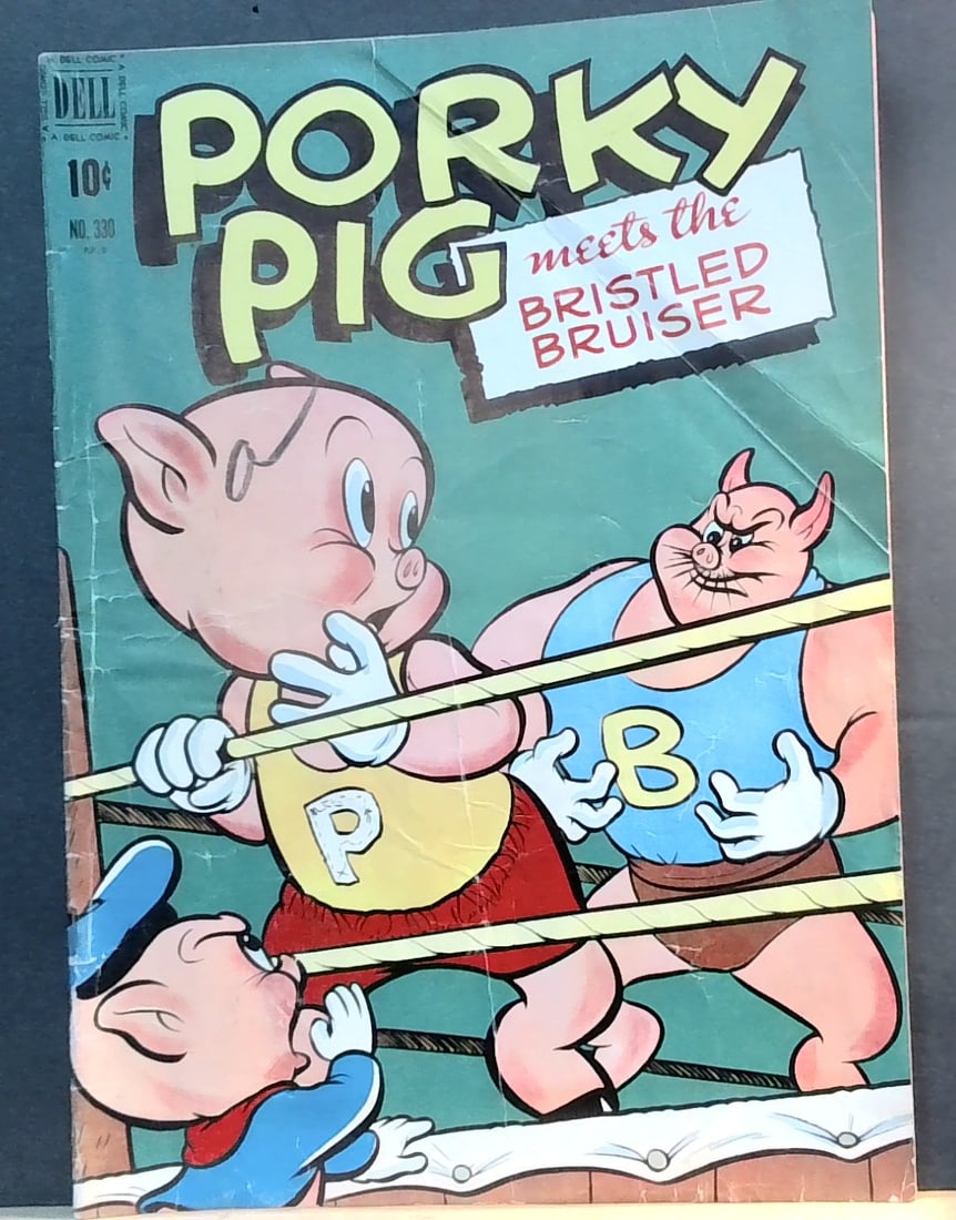 Porky Pig #2 Meets the Bristled /FOUR COLOR 330 WARNER CARTOON COMIC GOLDEN AGE (1 of 9)