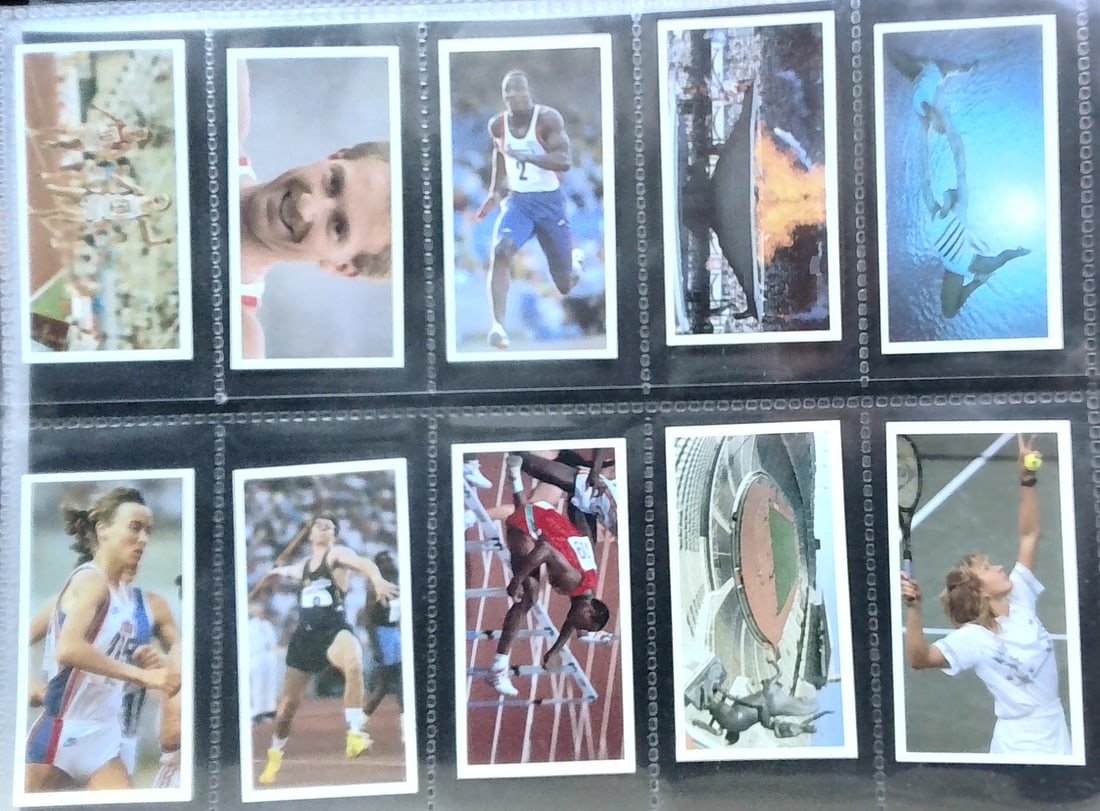 Original Tea Cards Brook Bonde Olympic Challenge 1992 complete set Muhammed ALi: Nice Sheeted set, In protector tobacco cards sheet(s). Begin your tobacco cards collections with us. We will help Start or complete your sets. Many original tobacco cards, sets, singles, collections a