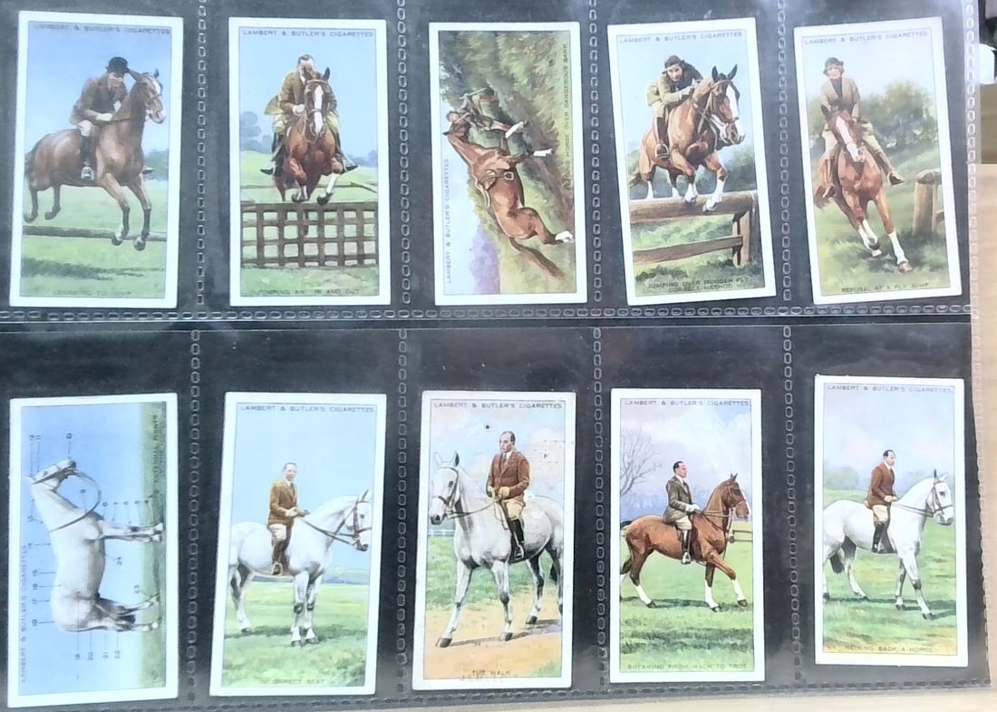 1938 Original Tobacco Cards Horsemanship Lambert and Butler (1 of 2)