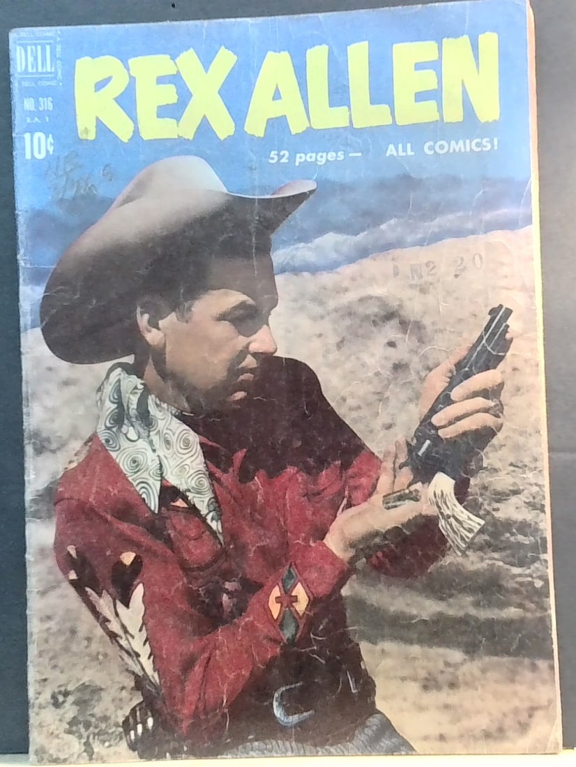 REX ALLEN #1 FOUR COLOR 316 1951 DELL COMICS PHOTO COVER GOLDEN AGE (1 of 8)