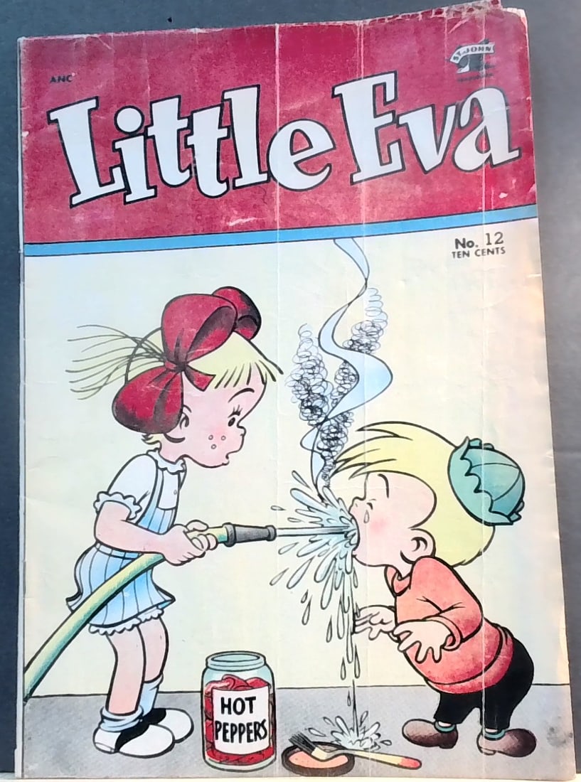 LITTLE EVA # 12 G-VG 1952 GOLDEN AGE COMIC: All comics bagged and boarded. G-VG+ Please note we are not comic book graders. Please inspect picture(s). Many other comic books being added daily to our sale.