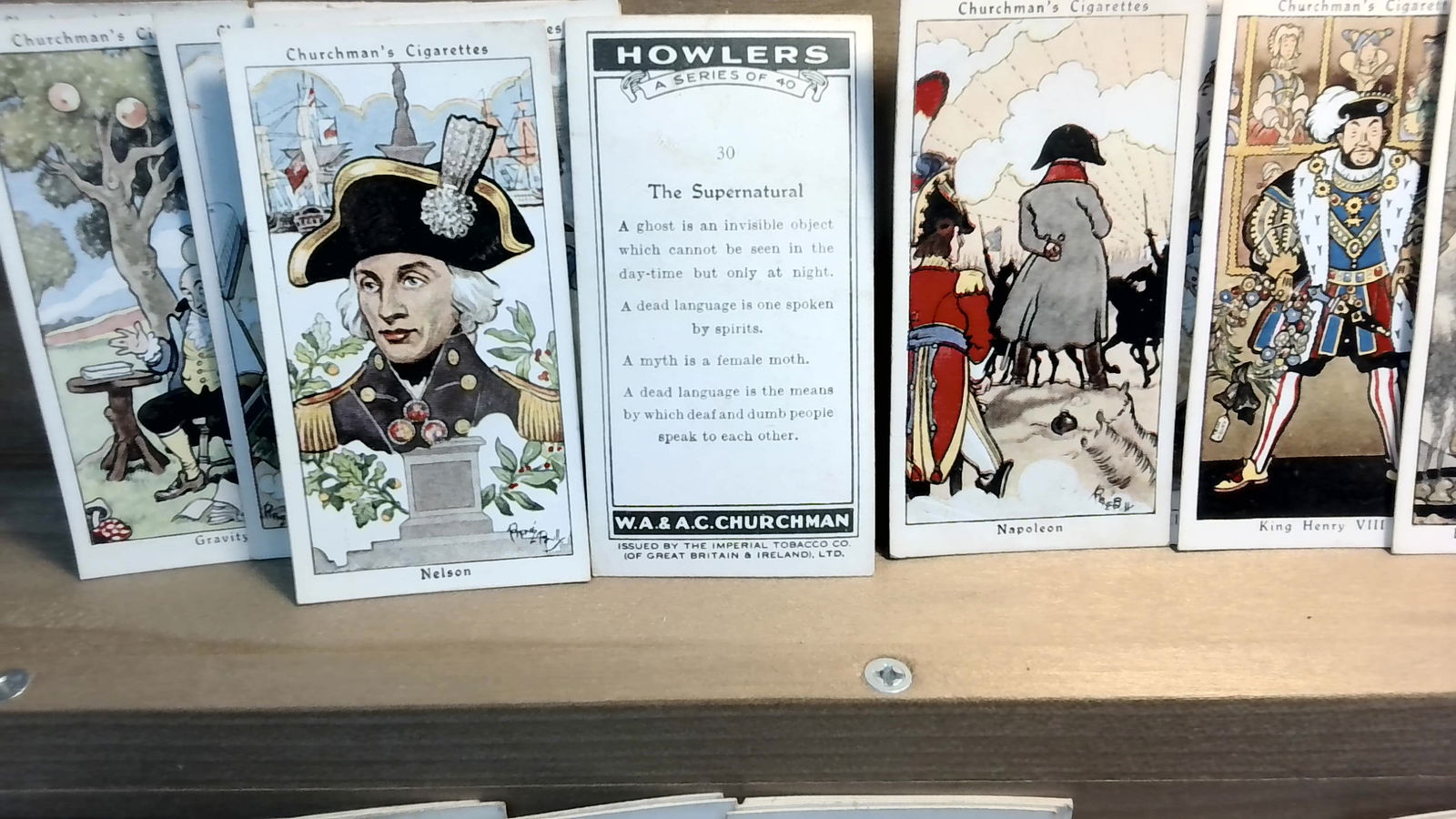 Tobacco cards Churchman 1936 Howlers Napoleon J. Caesar etc. Part set VG+: Many original tobacco cards, sets, singles, collections and part sets available. We are happy to combine multiple purchases for shipment savings. Adding Items daily to our current auction. Please keep